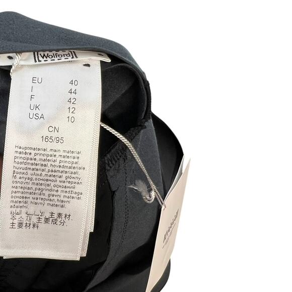 Wolford Vegan‎ Dress Shift Short Sleeve Faux Leather Black Size 40 US 10 - Picture 13 of 15